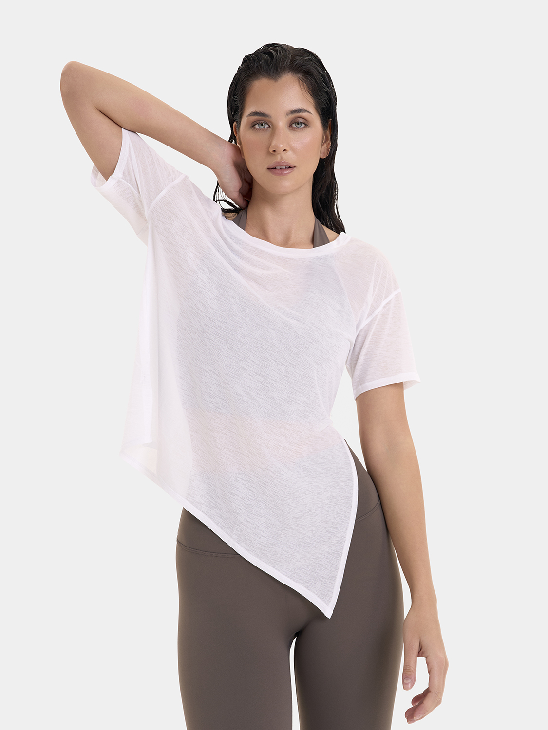 Футболка удлиненная ассиметричная