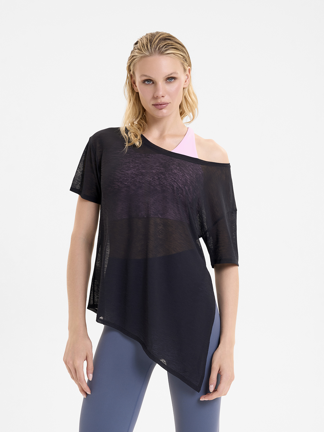 Футболка удлиненная ассиметричная