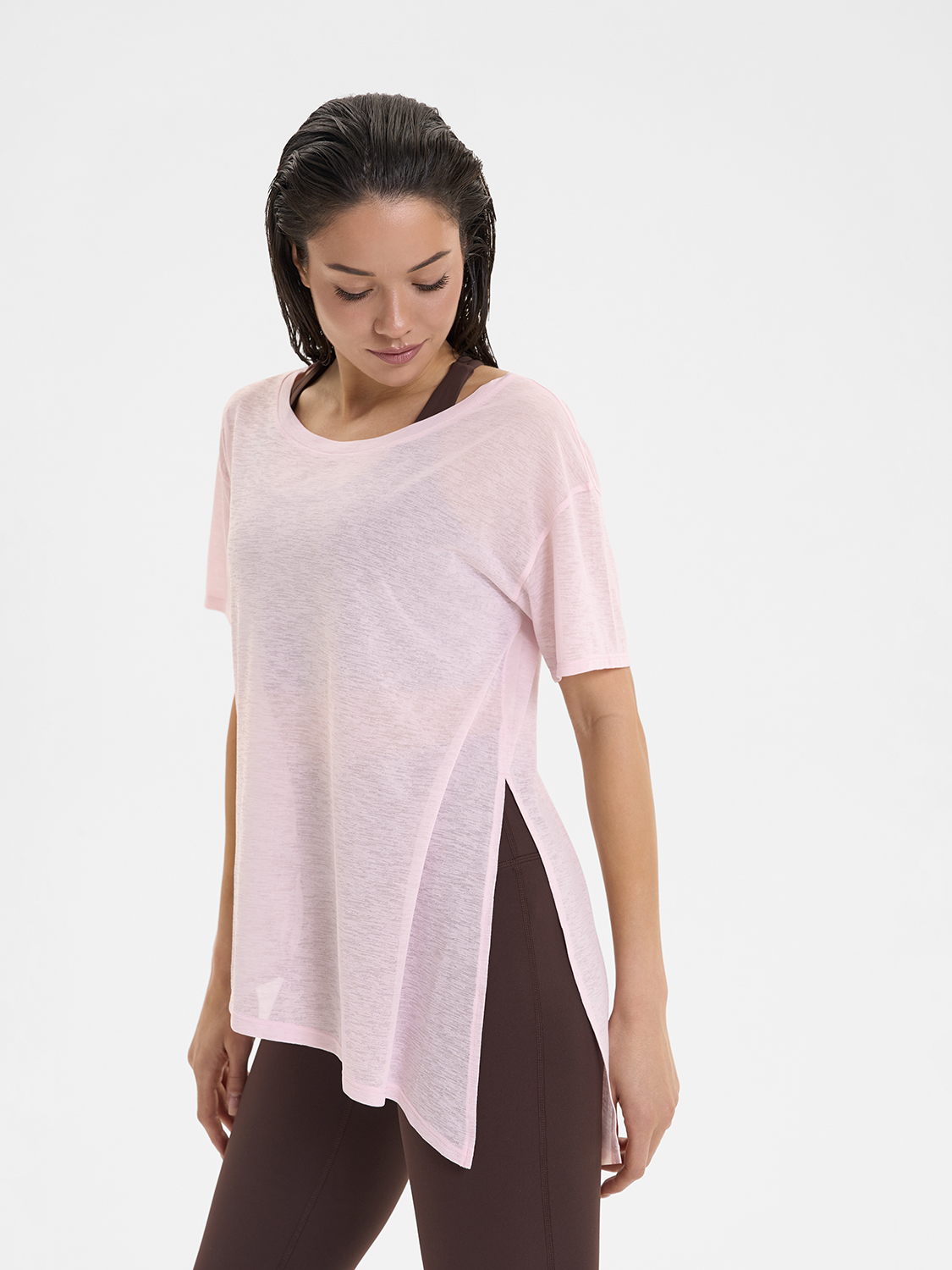 Футболка удлиненная ассиметричная